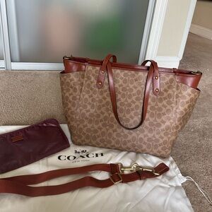 Coach signature canvas baby bag
